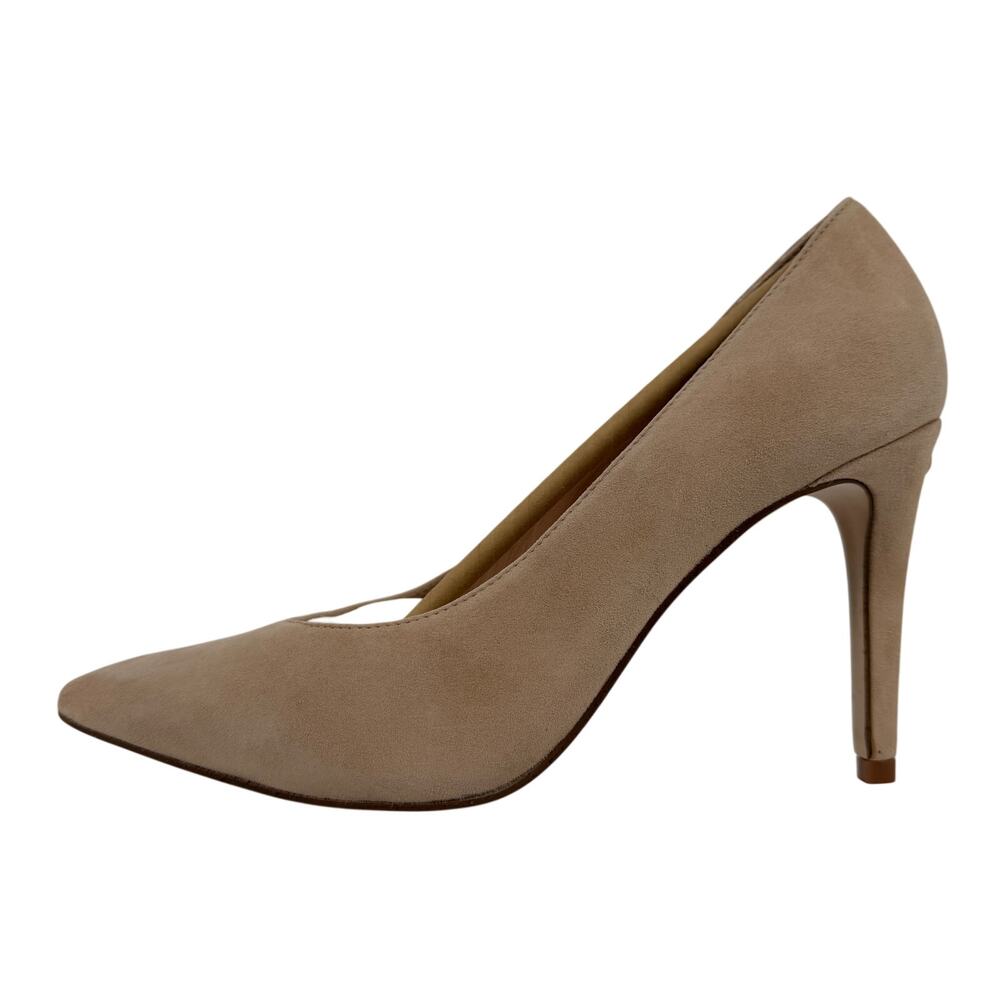 Coach Skyler Suede Pumps Beechwood Nude Stiletto Heel Pointed Toe - Picture 7 of 16